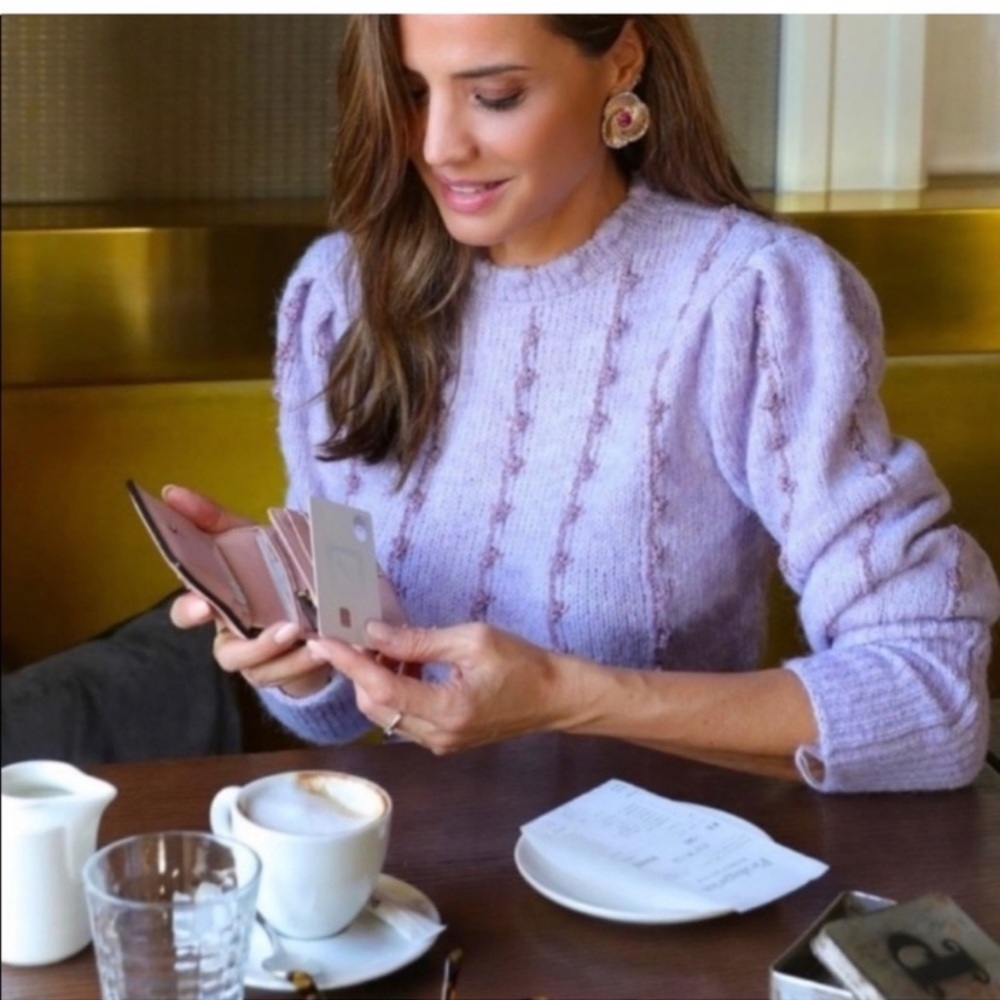 Zara Lavender Textured Sweater
